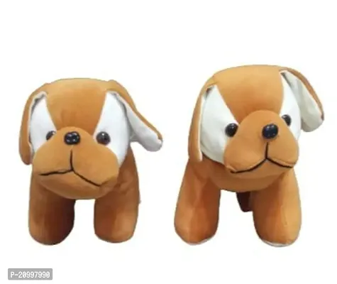 Bull Dog Stuffed Soft Toy For Baby Girl Kids Boys 2 Pieces 22Cm Bull Dog Brown