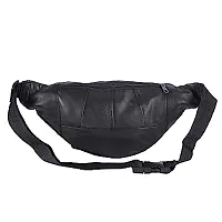poprex Black Waist Bag Elegant Style Travel Pouch Passport Holder with AdjustableStrap, Waterproof Waist Bag Fanny Pack for Outdoor Running Hiking Walking Travel Super Lightweight-thumb3