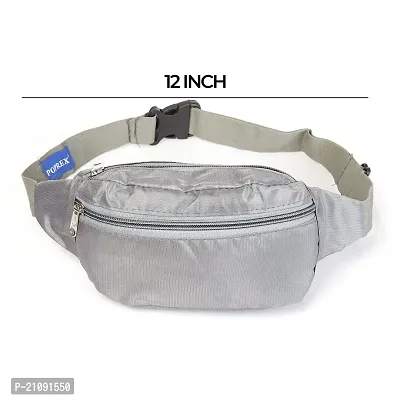 POPREX Chest Bag for Men Women with Adjustable Strap, Waterproof Waist Bag Fanny Pack for Outdoor Running Hiking Walking Travel Super Lightweight(grey )-thumb2