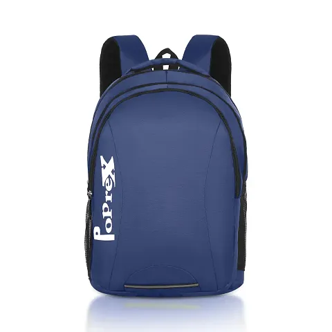 POPREX PolyesterDurable Waterproof Laptop Backpack/Travelling Backpack for Men  Women School and College Students Lightweight Bag in 18 inches( blue)