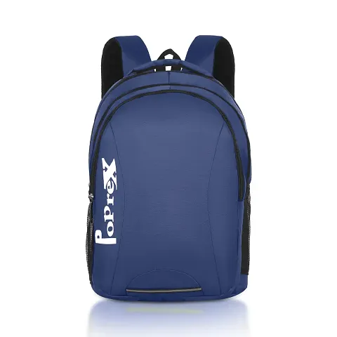 POPREX PolyesterDurable Waterproof Laptop Backpack/Travelling Backpack for Men Women School and College Students Lightweight Bag in 18 inches( blue)