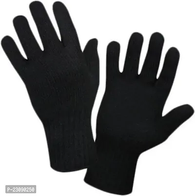 Winter Knit Beanie Cap Hat Neck Warmer Scarf and Woolen Gloves Set for Men  Women (3 Piece)-thumb2