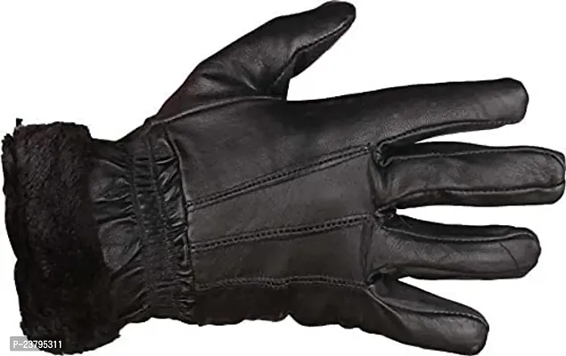 POPREX Hand Glove 1 Pair of Leather Glove, Snow Proof Winter Gloves for Man and Woman Hand Protective from Winter and Cold Bike and Car Riding Glove-thumb5