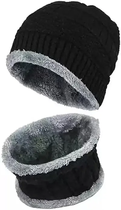 Classy Woolen Beanie With Gloves