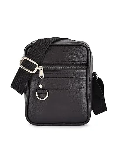 Krozilla Small Sling Bag for Men Chest Slinger bag Crossbody Bag Side Bag Men Mini Leather Slings Passport Document Sling.