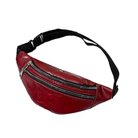 Stylish PU Solid Waist Pouch