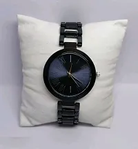 Stylish Black Stainless Steel Analog Couple Watches-thumb3