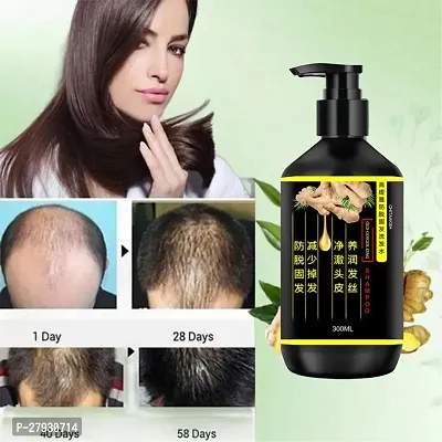 Black Ginger Hair Dye Instant Hair Growth Shampoo / Black Ginger Anti-Dandruff Shampoo For Healthy Scalp  Hair / Daily Use Shampoo / Damage Repairs / Scalp Nourishing Black Ginger Shampoo for Hair Gr