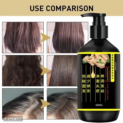 Black Ginger Hair Dye Instant Hair Growth Shampoo / Black Ginger Anti-Dandruff Shampoo For Healthy Scalp  Hair / Daily Use Shampoo / Damage Repairs / Scalp Nourishing Black Ginger Shampoo for Hair Gr