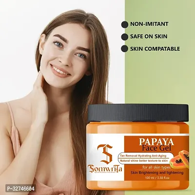 SOMWRITA Papaya Face Gel For Glowing and Smoothing Skin - 100ml (Pack of 2)-thumb3