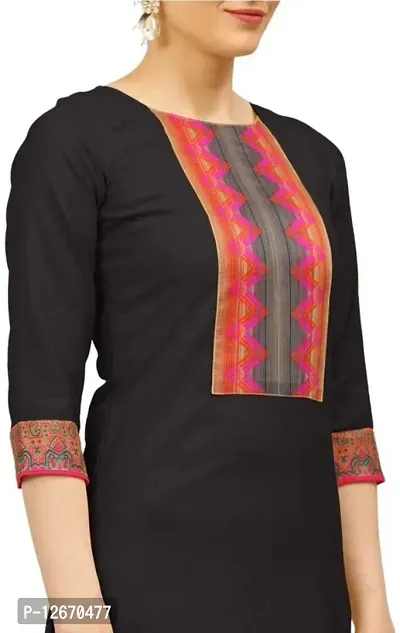 Stylish Cotton Straight Printed Kurta, Bottom and Dupatta Set For Women-thumb3