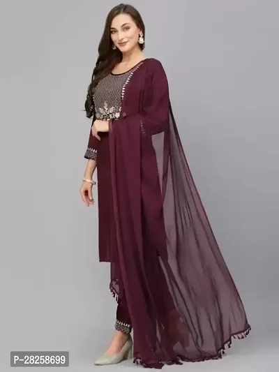 Partywear wear Kurta Pant with Dupattas set for Women