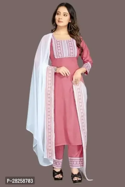 Partywear wear Kurta Pant with Dupattas set for Women