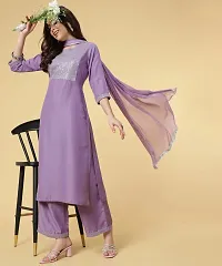 Fancy Cotton Kurta Bottom And Dupatta Set For Women-thumb3