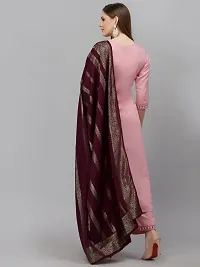 Fancy Pink Cotton Kurta Palazzo With Dupatta Set For Women-thumb2