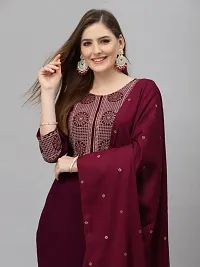 Fancy Cotton Kurta Bottom And Dupatta Set For Women-thumb3