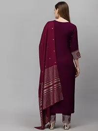 Fancy Cotton Kurta Bottom And Dupatta Set For Women-thumb2