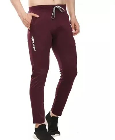 Dry Fit Maroon Regular Running Trouser Pant with Pocket
