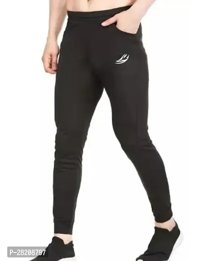 Dry Fit Black Sports Trousers Pant with stylish pocket-thumb0