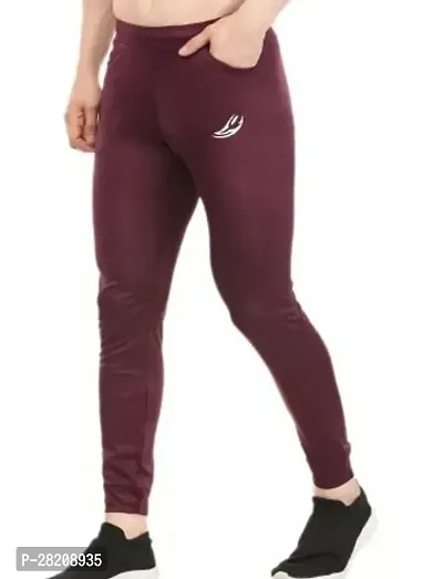 Dry Fit Maroon Sports Trousers Pant with stylish pocket-thumb0