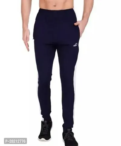 Navy Trousers Pant for men With wide strip-thumb0