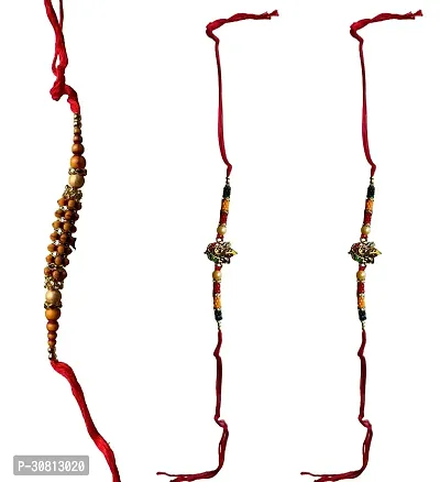 Designer Plastic Rakhis Combo For Brother And Sister Pack Of 3