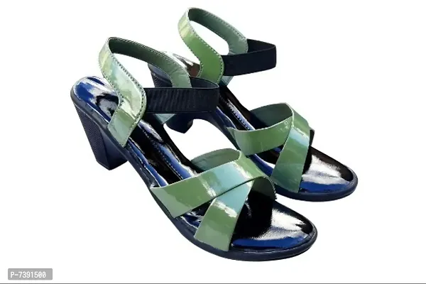 Green Coloured Heel for Women-thumb0