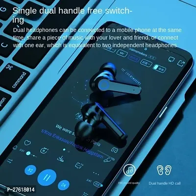 M19 TWS Bluetooth 5.0 Wireless Earbuds Touch Waterproof LED Digital Display Bluetooth Headset  (Black, True Wireless)