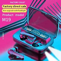 M-19 TWS Bluetooth 5.0 Wireless Earbuds Touch Waterproof LED Digital Display Bluetooth Headset (True Wireless)-thumb2