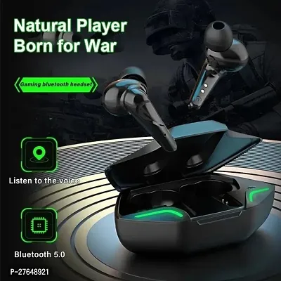 Gaming g11 TWS Bluetooth 5.0 Wireless Earbuds Touch Waterproof IP7X LED Digital Display Bluetooth Headset  (Black, True Wireless)-thumb0