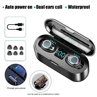 F9 TWS Bluetooth 5.0 Wireless Earbuds Touch Waterproof IP7X LED Digital Display Bluetooth Headset  (Black, True Wireless)-thumb2