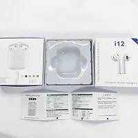 i12 Tws Wireless Earbuds With High Bass And Treable, Touch Sensor Mic Bluetooth Headset-thumb2