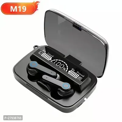 M19 TWS Bluetooth Wireless Earbuds Touch Waterproof IP7X LED Digital Display Bluetooth Headset  (Black, True Wireless)