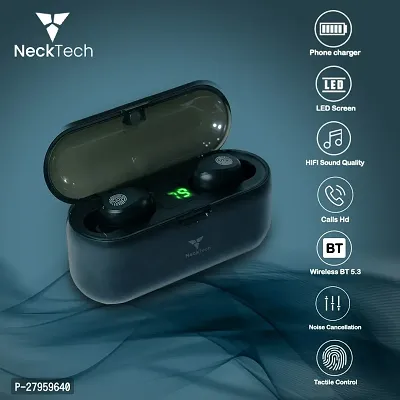 Necktech  Earbuds F9 Tws With Power Bank Upto 48 Hours Playback Bluetooth Gaming Headset