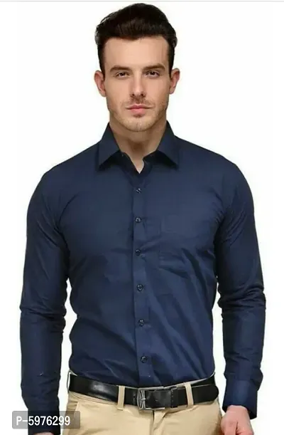 Men's Premium Cotton Blend Casual Full Sleeve Shirt-thumb0