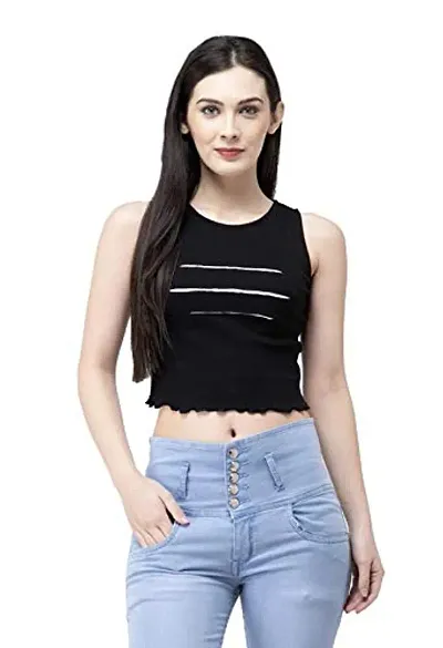 Cotton Lycra Solid Crop Top Collection