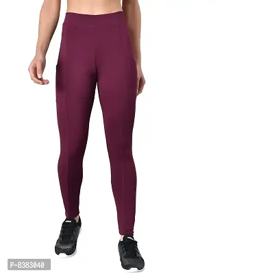FAIRIANO Gym wear Workout Leggings Tights Ankle Length Stretchable Sports Leggings Yoga Track Pants for Girls & Women with Side Pockets