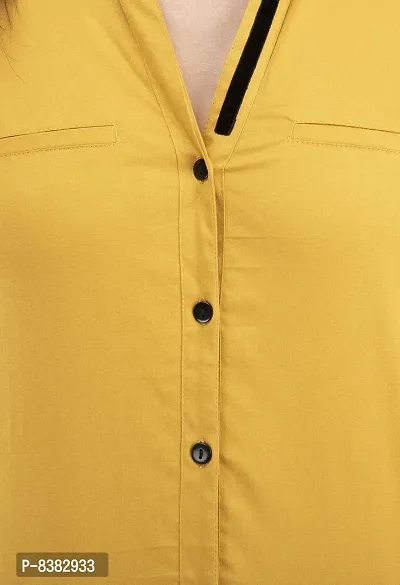 FAIRIANO Women's Cotton Formal & Casual Shir Yellow-thumb5