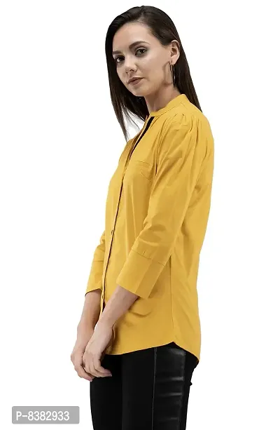 FAIRIANO Women's Cotton Formal & Casual Shir Yellow-thumb3