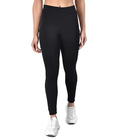 Buy DIAZ Women Yoga Track Pants Gym Leggings Tights with 2 Side Pockets, Stretchable Tights