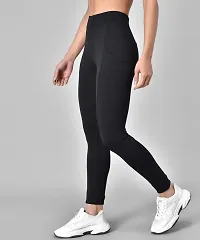 FAIRIANO Gym wear Workout Leggings Tights Ankle Length Stretchable Sports Leggings Yoga Track Pants for Girls  Women with Side Pockets-thumb2