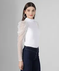 FAIRIANO  Casual Puff Sleeves Solid Women  Top-thumb2