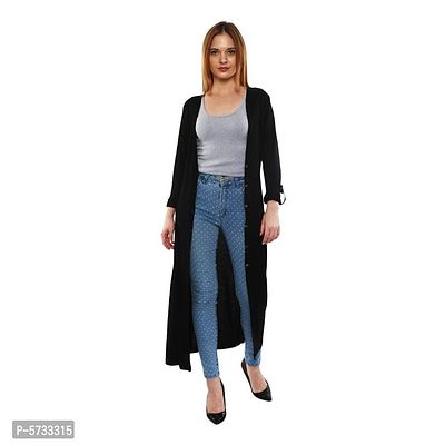 Women Longline Full Sleeve  Shrug-thumb3