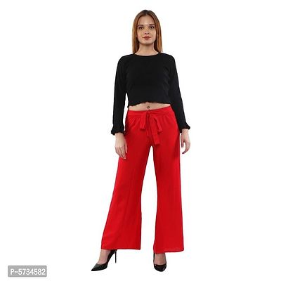 Regular Fit Rayon Palazzo for Women-thumb2