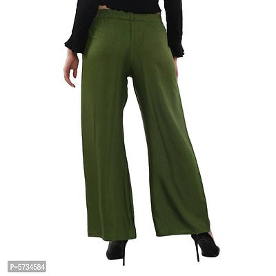 Regular Fit Rayon Palazzo for Women-thumb2