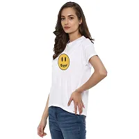 THE NXT GEN Smile Printed Handmade Regular fit Super Soft T-Shirt for Men and Women (X-Large, White)-thumb1