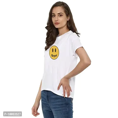 THE NXT GEN Smile Printed Handmade Regular fit Super Soft T-Shirt for Men and Women (X-Large, White)-thumb2