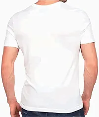 Limited Edition of SELF Design 52 Men's Halfsleeve Round Neck T-Shirts for Men's Fresh 2021 Design by CDP India (White T-Shirt Medium)-thumb1