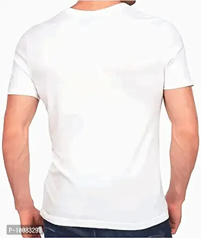 Limited Edition of SELF Design 52 Men's Halfsleeve Round Neck T-Shirts for Men's Fresh 2021 Design by CDP India (White T-Shirt Medium)-thumb2