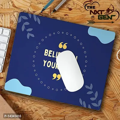 THE NXT GEN Believe in Yourself Motivation Quotes Printed Laptop Computer Rubber Mouse Pad Blue-thumb5